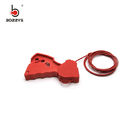 Red Color Nylon Adjustable Cable Lockout 110*110*40MM Size One Year Warranty